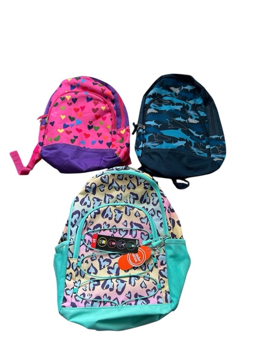 Other - 🆕Kids Heart, and Shark Pattern Backpacks - Pink, Teal, Navy